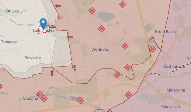 russian army advanced towards lastochkyne near avdiivka - deep state