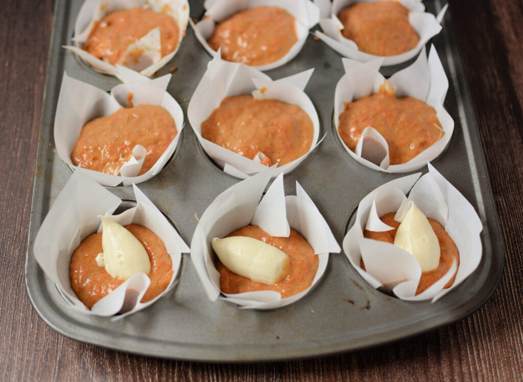 Carrot Cake Cream Cheese Muffins