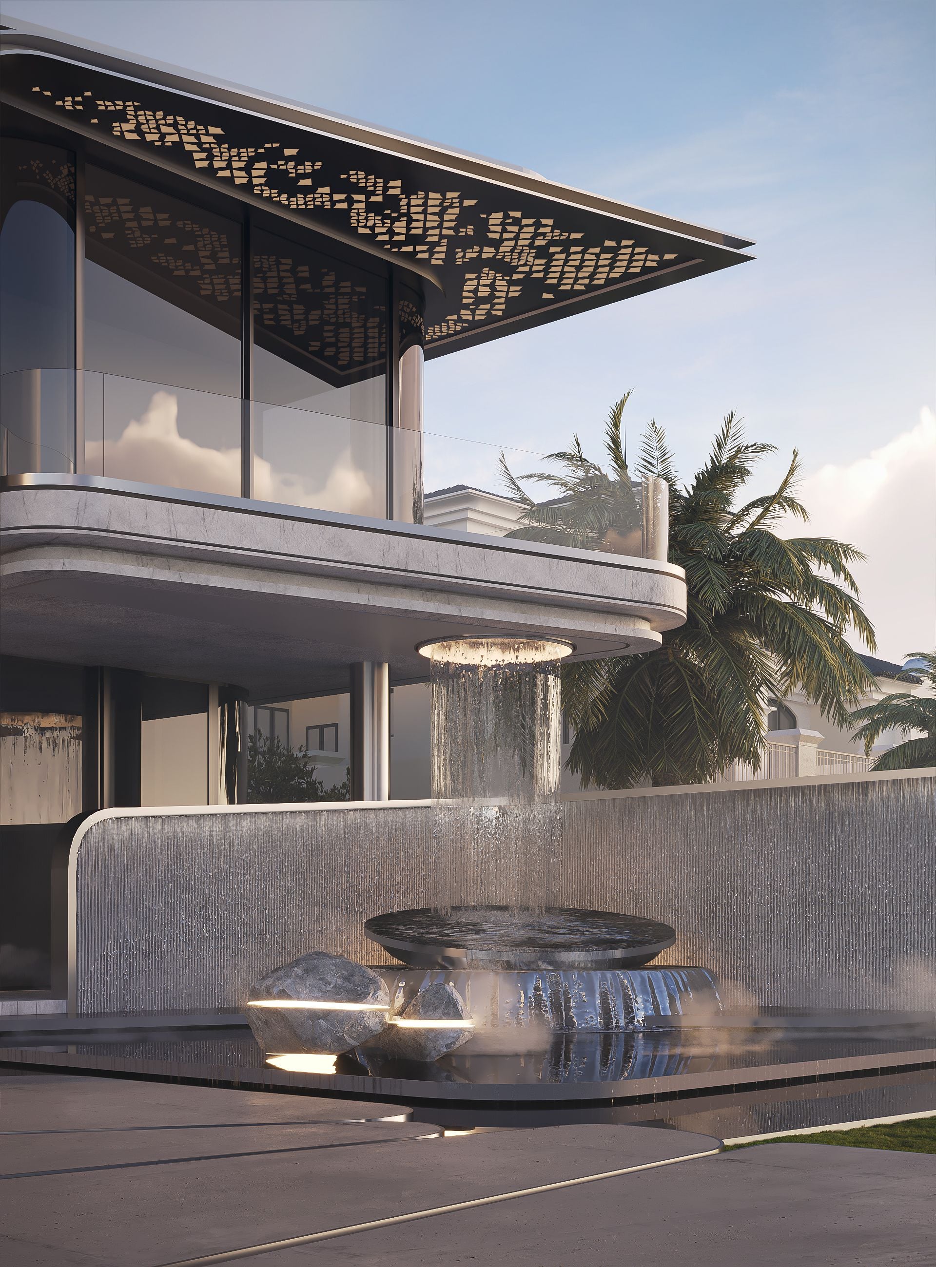 a $40 million dune-inspired villa is being built in dubai