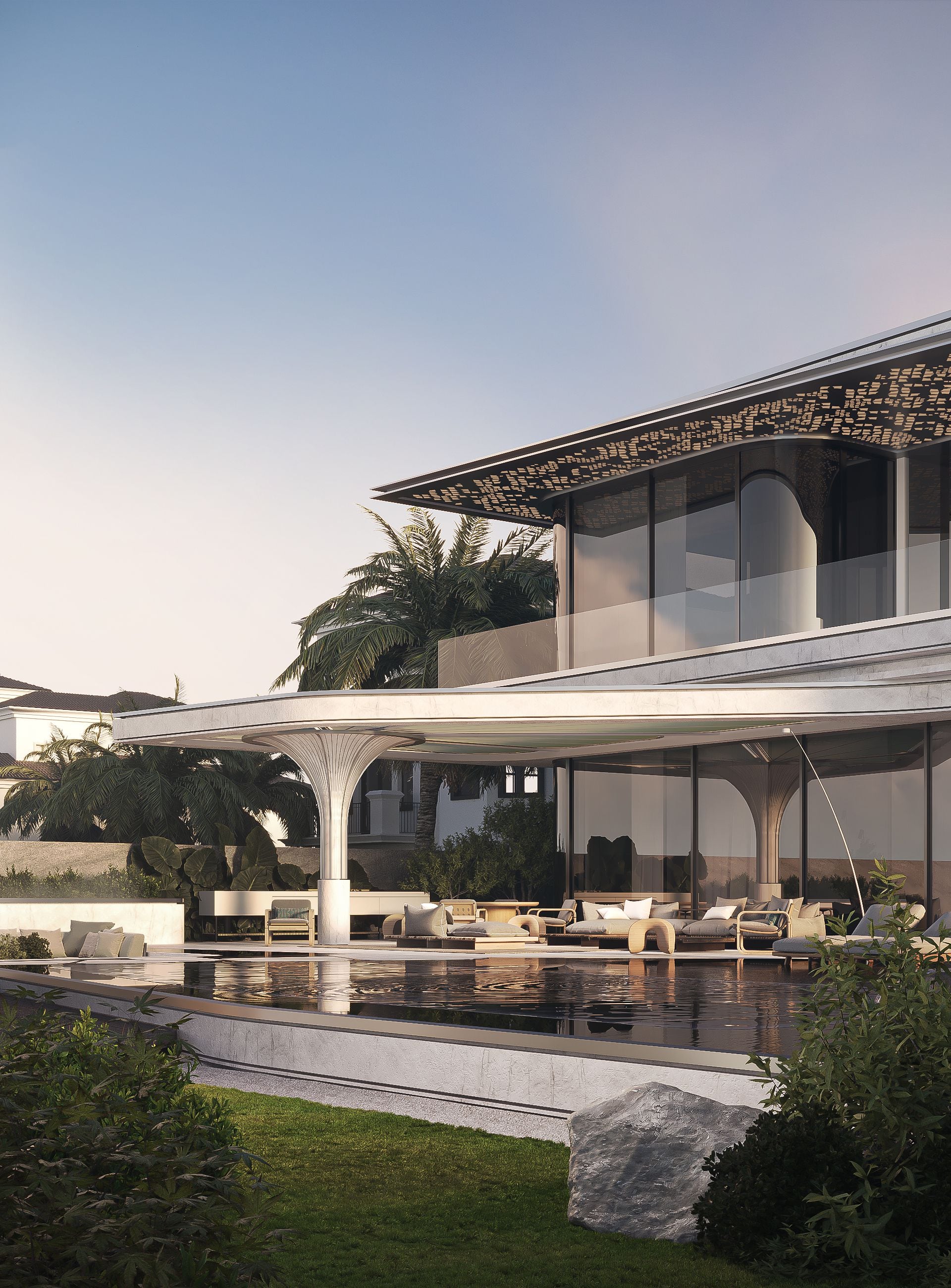a $40 million dune-inspired villa is being built in dubai