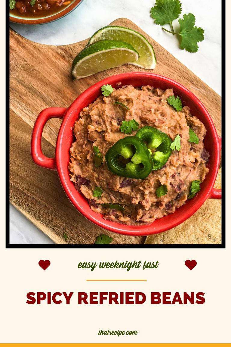 Spicy Refried Beans Ready in Under 20 minutes