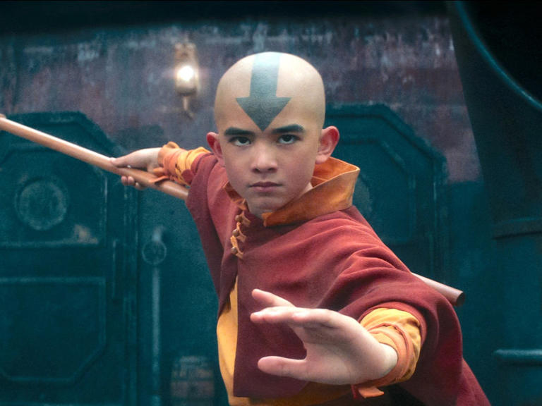 Gordon Cormier as Aang in season 1 of Avatar: The Last Airbender