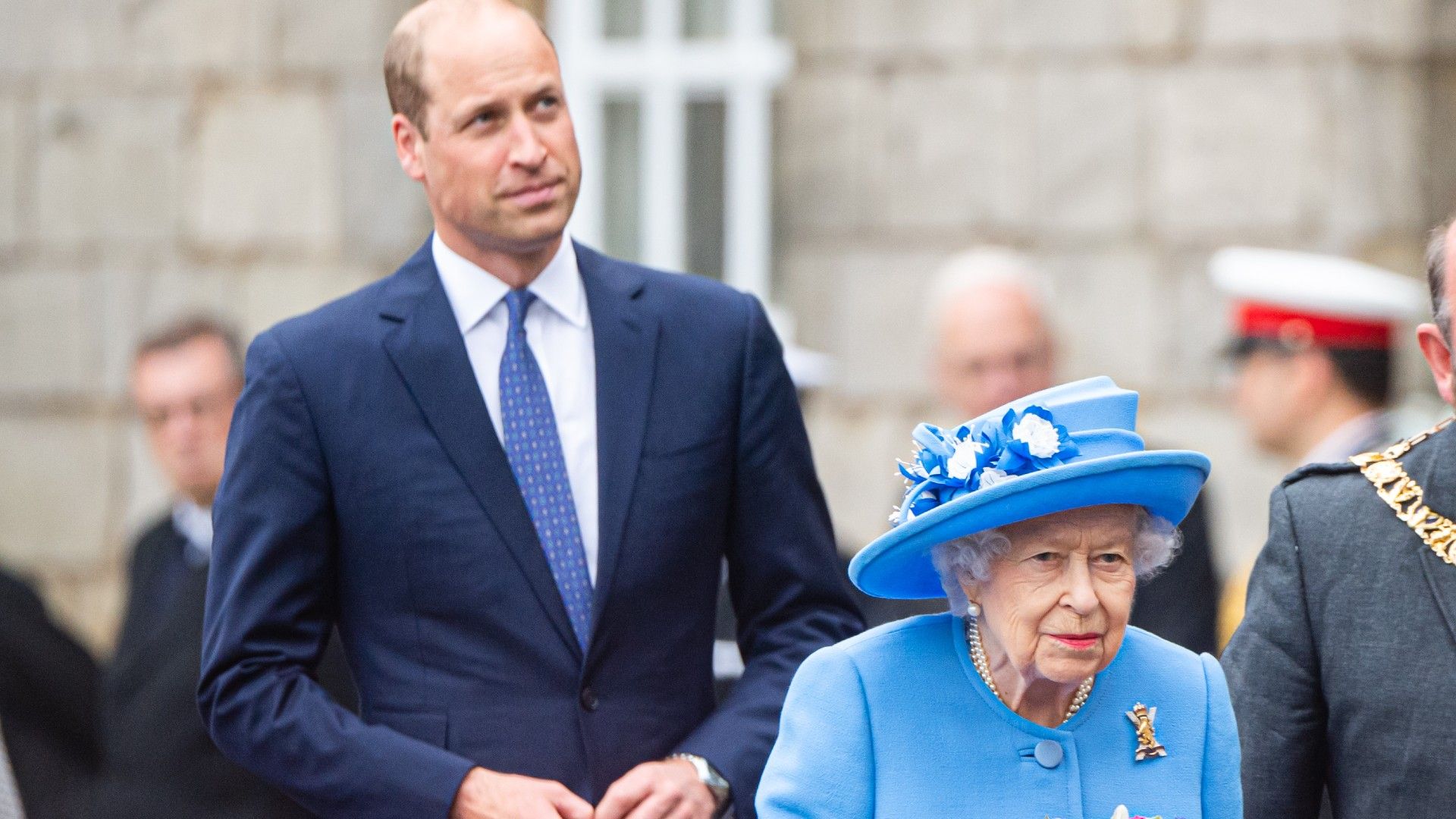 <p>                     It is tradition, or perhaps rather, protocol, for members of the royal family to walk behind the monarch, rather than in front of or sometimes even alongside them, during official events.                   </p>                                      <p>                     This is used as a way to openly display the hierarchy of royal family members, with the monarch at the head of the family, and their family members behind them in order of their proximity to the throne. Queen Elizabeth II, for example, regularly walked ahead of her husband Prince Philip during important royal events, such as state dinners, while the then Prince Charles walked behind both his mother and father, as the Prince of Wales. Now, Prince William and his family are often seen walking behind King Charles and Queen Camilla at formal royal events.                   </p>