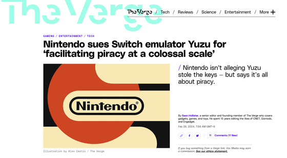 任天堂がnintendo switchのエミュレーター「yuzu」を提訴
