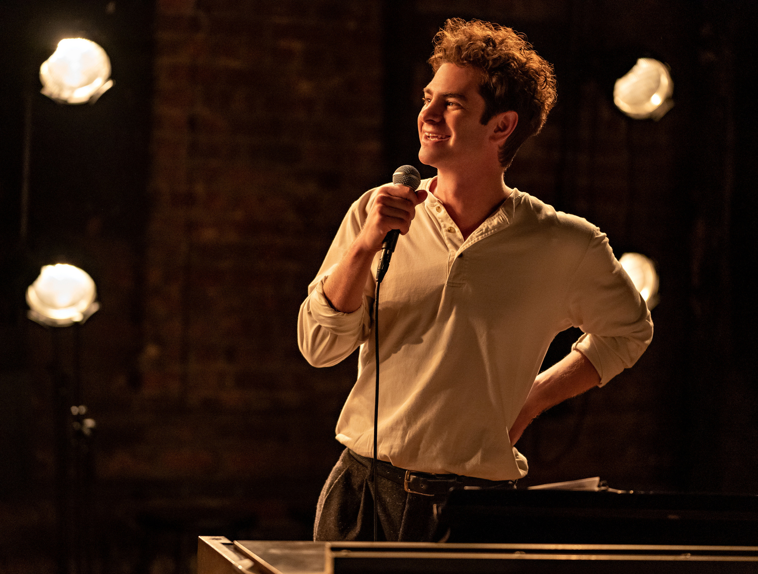 <p>Andrew Garfield plays <em>Rent</em> creator and composer Jonathan Larson in <em>tick, tick… Boom!</em>, which is based on Larson’s autobiographical musical and directed by Lin-Manuel Miranda. Larson’s story focuses on the challenges of being in a creative career and the idea of a clock constantly ticking as we decide what to do with our time or if we’ll be successful. Garfield, in his Oscar-nominated performance, completely disappears into the role of Larson and is phenomenal on the singing front, too.</p><p><a href='https://www.msn.com/en-us/community/channel/vid-cj9pqbr0vn9in2b6ddcd8sfgpfq6x6utp44fssrv6mc2gtybw0us'>Follow us on MSN to see more of our exclusive entertainment content.</a></p>