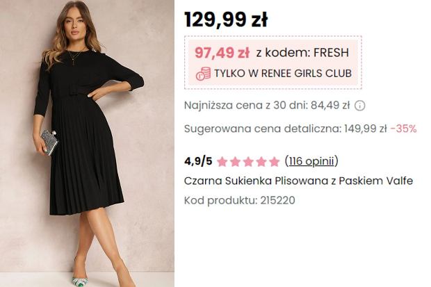 sukienka z reserved to moda dla kobiet z klasą. elegancki fason za 59,99 zł. też w mohito i renee