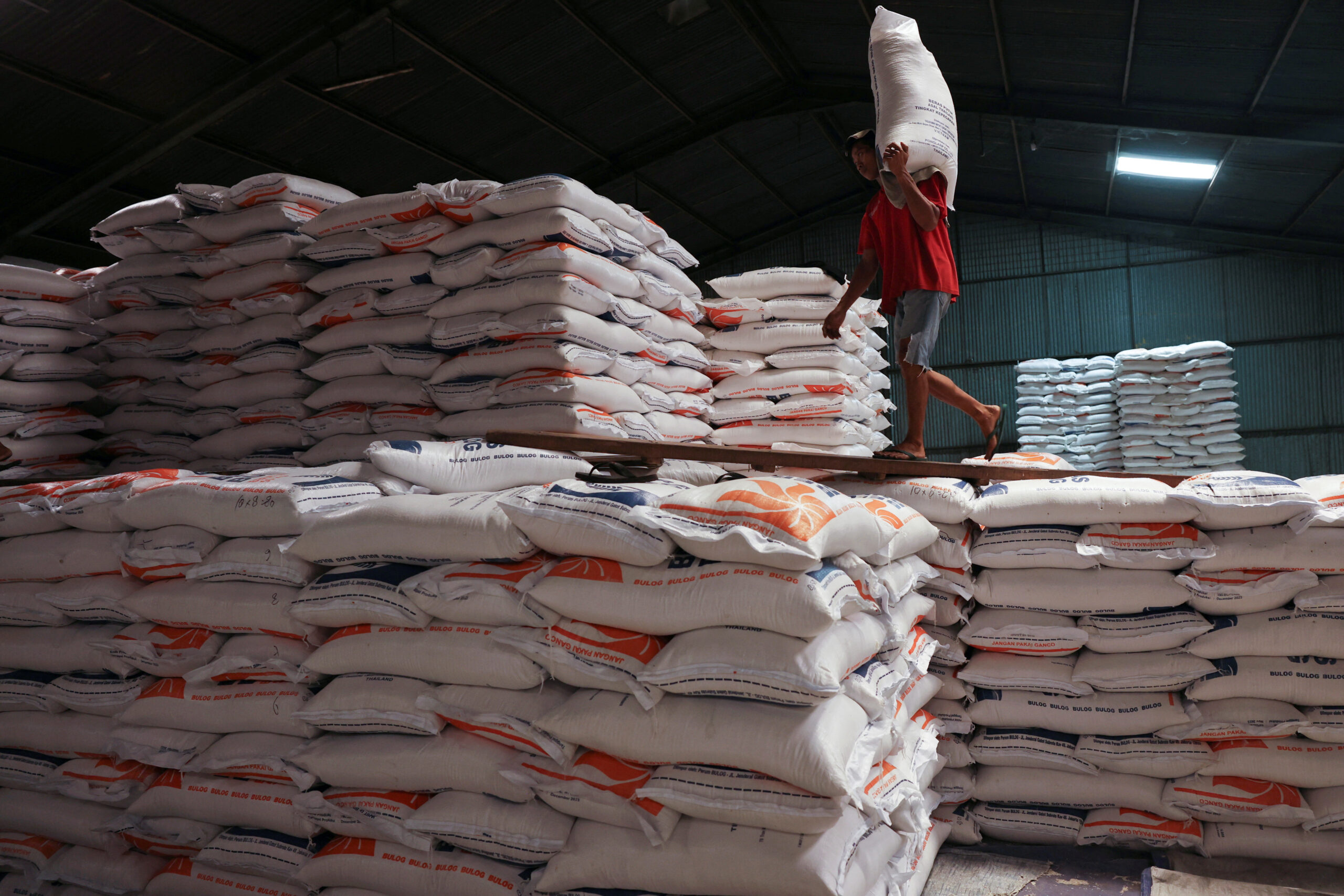 long lines for subsidized rice highlight plight of indonesia’s poor