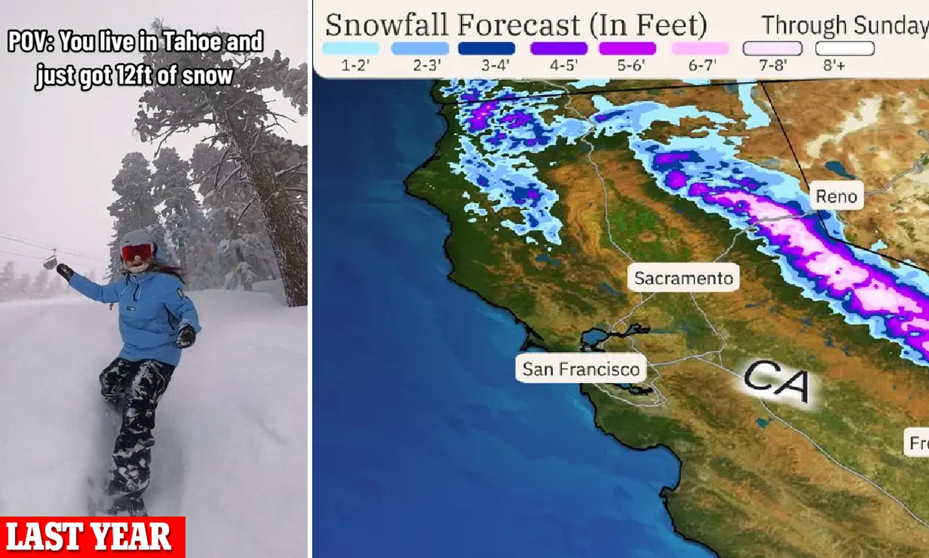 California's Sierra Nevada Mountains Are Warned To Brace For Up To ...