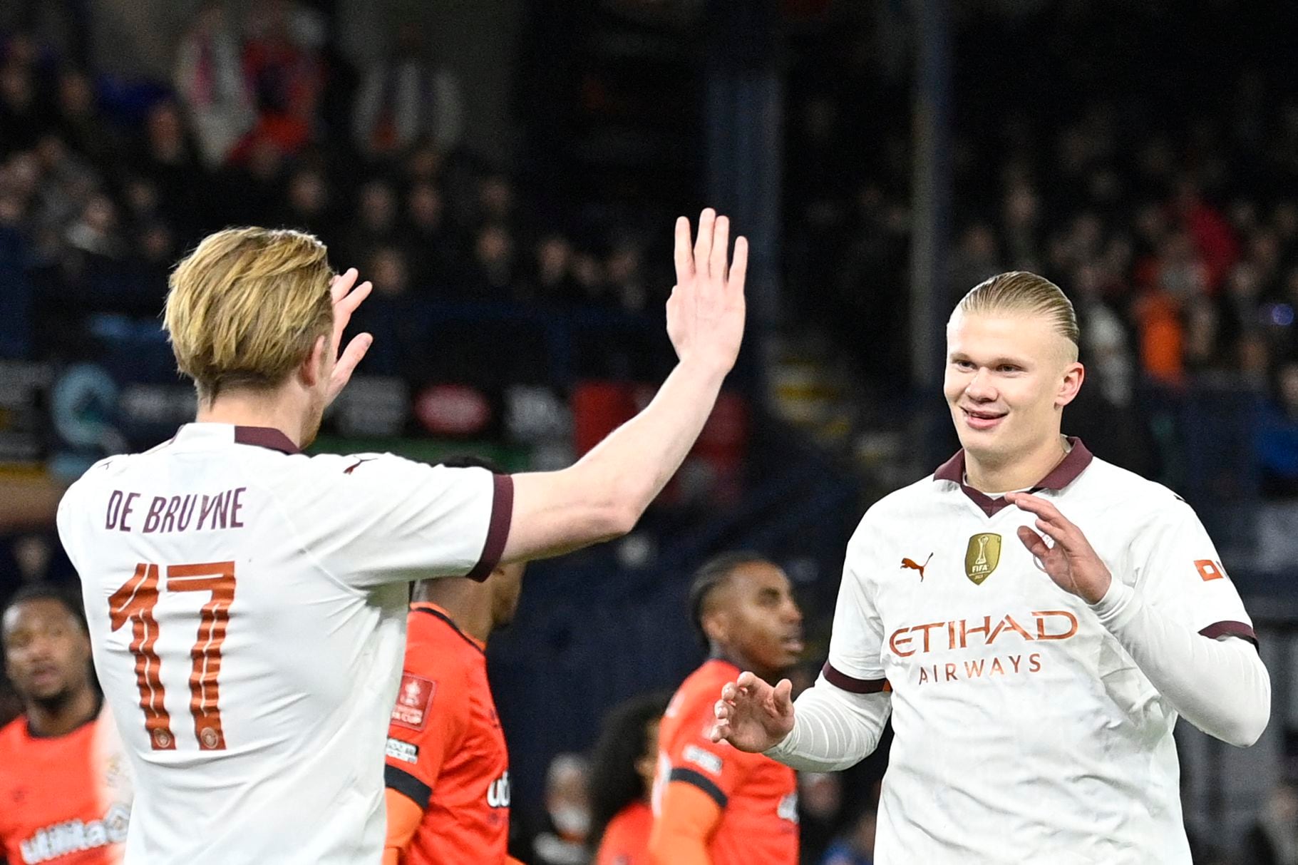 erling haaland scores five as man city hit luton for six in fa cup