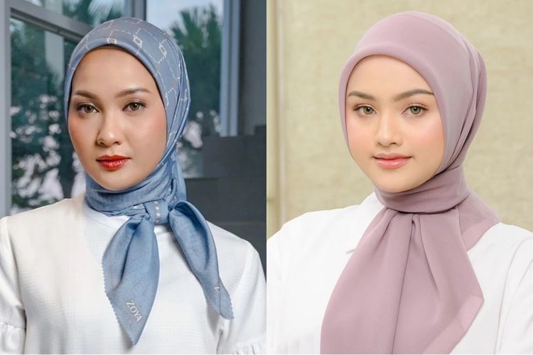tips memilih hijab untuk wajah bulat agar tirus saat lebaran 2024
