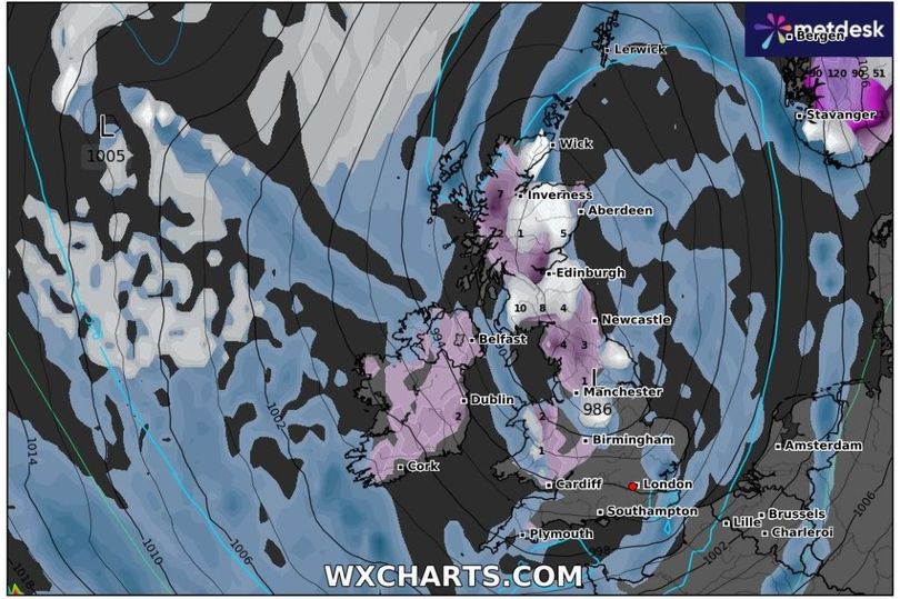 Weather Map Shows When 680-mile Snow Wall Will Hit In Days