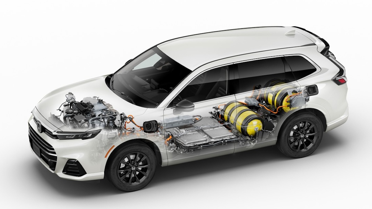 the new honda cr-v e:fcev is both a hydrogen car and a plug-in ev