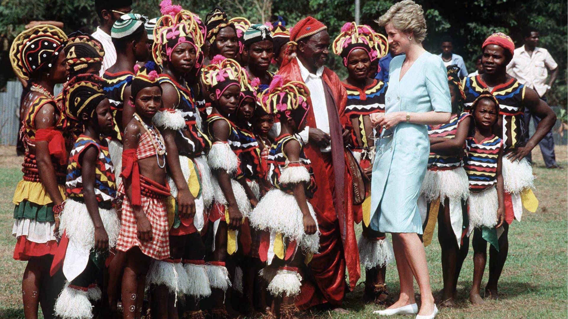 <p>                     Known as a major coal mining centre, Nigeria’s Enugu captured Princess Diana’s heart when she visited in 1990. Wearing a pale blue Catherine Walker dress with white pumps and her trademark gold earrings the people’s princess talked with the local community after watching a show performed especially for her visit. During her time in the West African country, Diana particularly enjoyed the company of Maryam Babangida, the First Lady of Nigeria, and the pair were seen laughing and chatting on many occasions throughout the trip.                   </p>