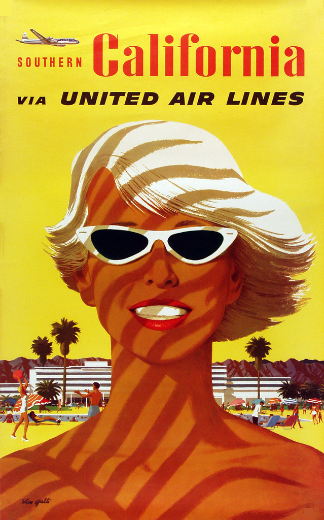 Stan Galli, known for his work with United Airlines, created posters that emphasized the speed and efficiency of air travel. His dynamic compositions featured sleek aircraft soaring across the sky against dramatic backdrops, conveying a sense of excitement and progress.