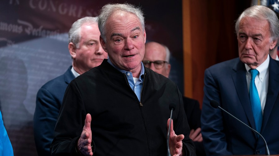 sen. kaine calls biden’s claims of self-defense against houthis ‘laughable’’