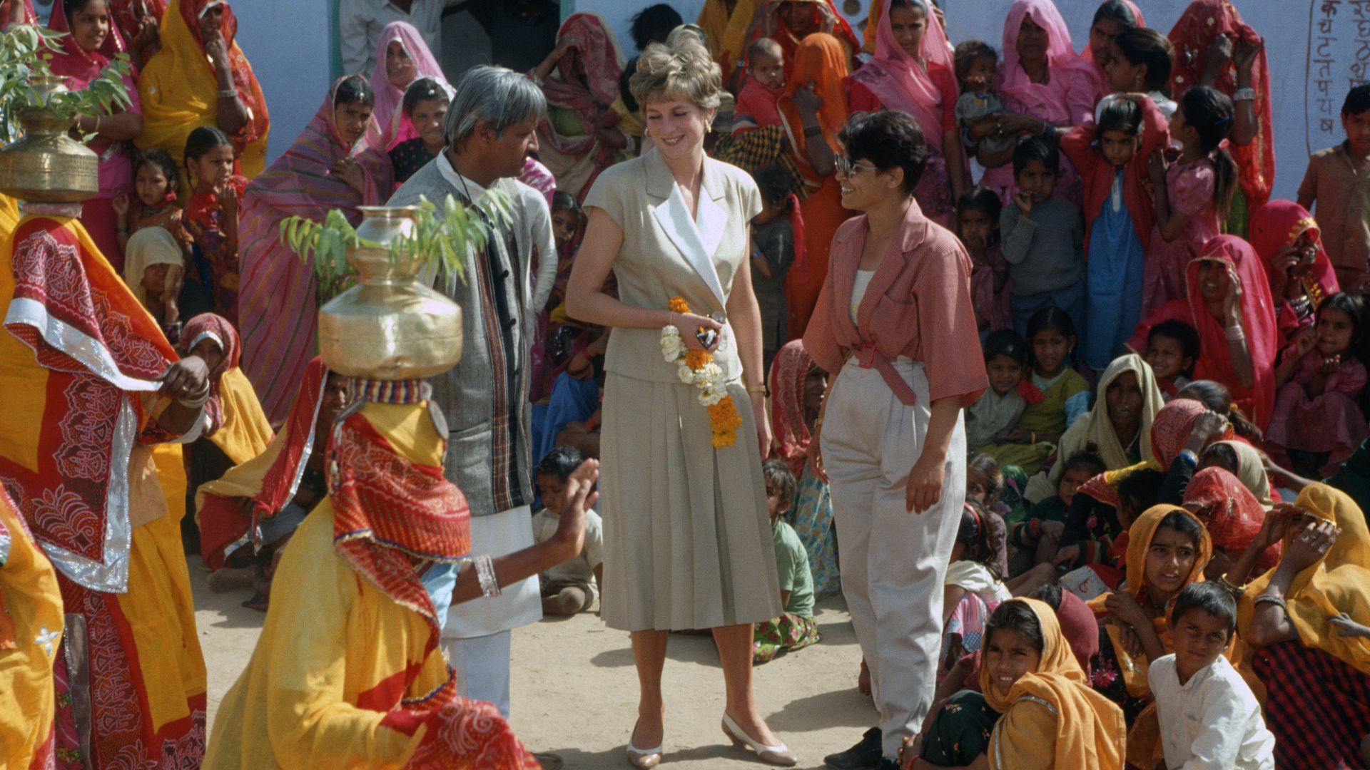 <p>                     The day before Valentine’s Day in 1992, Diana loved spending time in Nalu village in Rajasthan, India as part of her royal tour with the then Prince Charles. Diana was welcomed to the village by dancers before a puppet show was put on for the Princess. Diana became enamoured with India during the seven-day tour where she visited the awe-inspiring Taj Mahal, Kolkata, and the country's bustling capital Dehli. The couple also attended a polo match in Jaipur and Diana was spotted wearing a selection of dresses and suits by Catherine Walker, the designer also favoured by Duchess Kate.                   </p>