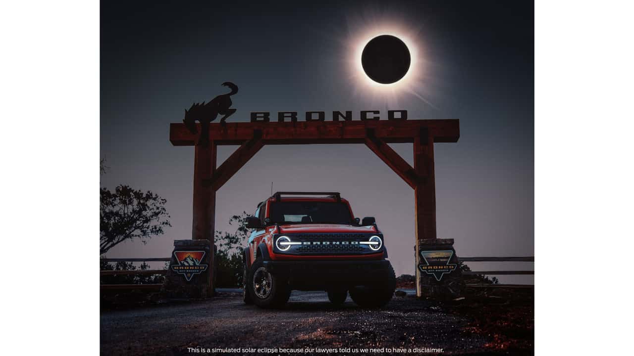 ford is making a bronco raptor trim specifically for this year's solar eclipse