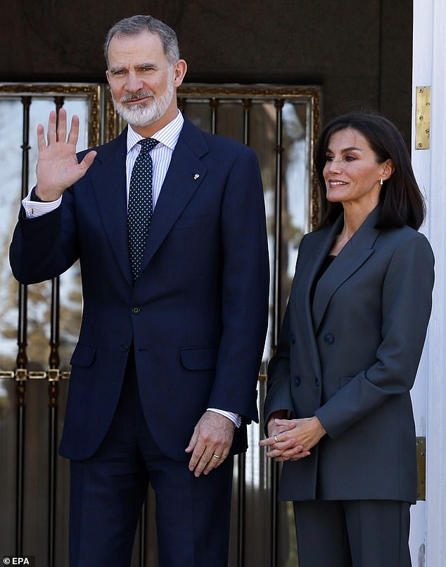 queen letizia of spain debuts a chic new haircut as she receives the president of paraguay in madrid - one day after jetting off to england for king constantine's memorial