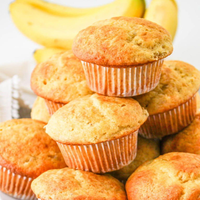 Banana Cake Mix Muffins