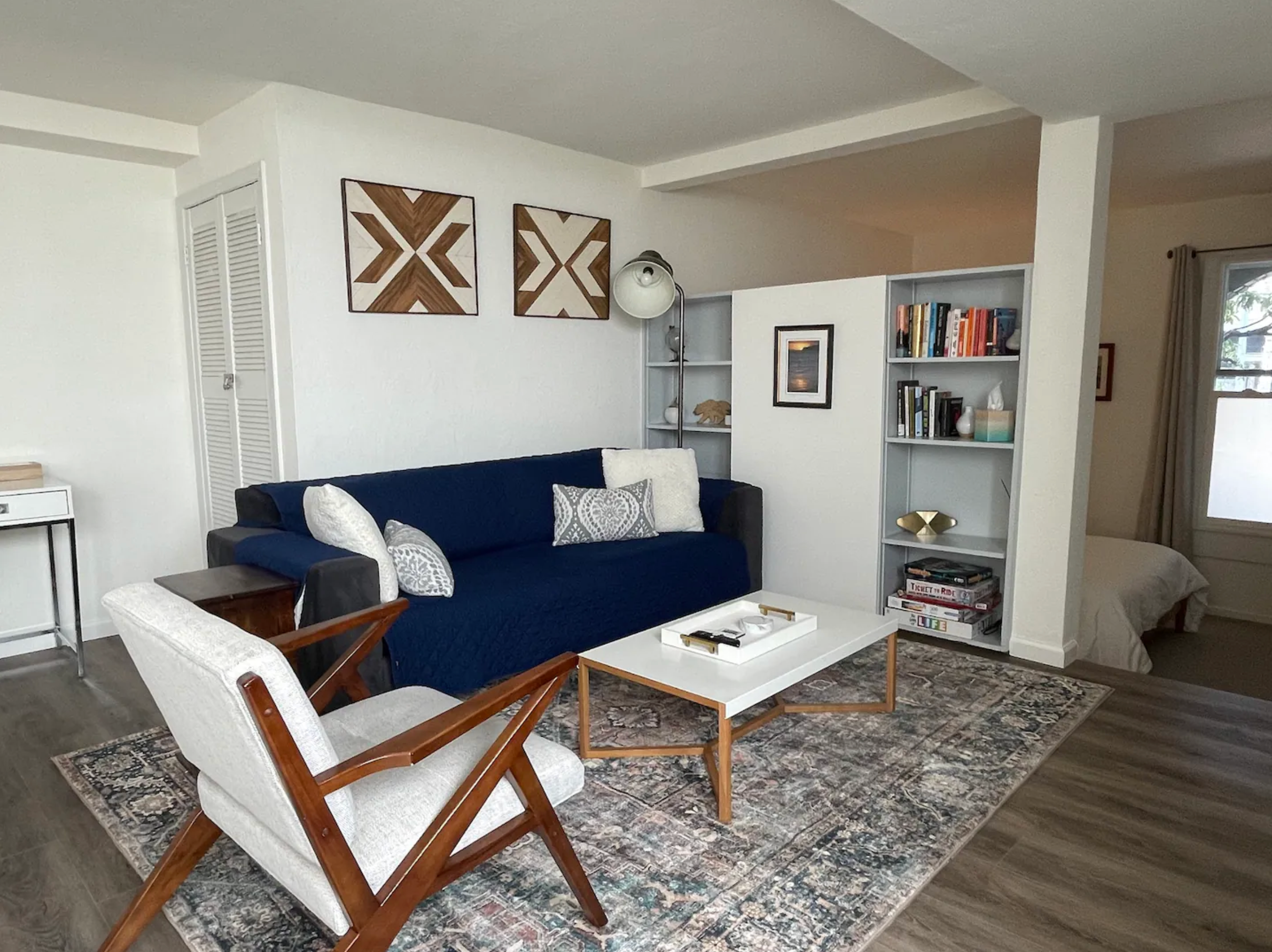 <p><strong>Bed & bath:</strong> Studio, 1 bath<br> <strong>Top amenities:</strong> Central location, dedicated workspace, private patio</p> <p>This quaint guest house just one block from Dolores Park couldn’t be more ideal for a solo traveler or a couple on the go. The space has everything one person (or duo) needs, and nothing they don’t. Guests have access to the 900-square-foot first floor, which contains a fully equipped kitchen, a queen-size pull-out sofa to fit extra guests (the space technically sleeps up to four, though it's certainly more comfortable for one or two), a dedicated workspace with a fabulous Eames chair, TV streaming services, and more. Simple yet chic, the open floor plan is ideal for those who don’t need too much privacy.</p> $217, Airbnb (starting price). <a href="https://www.airbnb.com/rooms/47705504">Get it now!</a><p>Sign up to receive the latest news, expert tips, and inspiration on all things travel</p><a href="https://www.cntraveler.com/newsletter/the-daily?sourceCode=msnsend">Inspire Me</a>