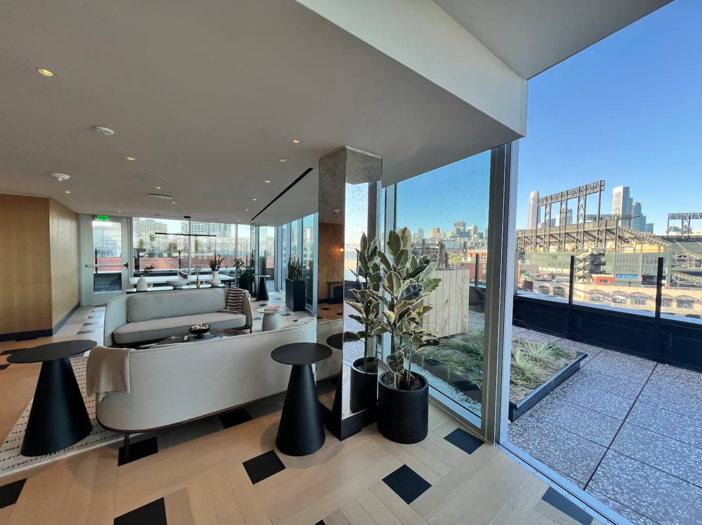 <p><strong>Bed & bath:</strong> 1 bedroom, 1.5 baths<br> <strong>Top amenities:</strong> Iconic view of San Francisco, free parking spot, luxury building amenities</p> <p>If you’re looking to fully immerse yourself in the San Francisco sights, you can’t get much better than this one-bedroom apartment located directly across the street from Oracle Park, home to the San Francisco Giants. The floor-to-ceiling windows from the bedroom and living area display a close-up, unobstructed skyline view of the baseball field and the waterfront, including the Bay Bridge. The space itself has ultra-sleek furniture and decor, a king bed, private balconies, and luxury amenities—take advantage of the building's gym, pool, hot tub, rooftop, and more.</p> $680, Airbnb (starting price). <a href="https://www.airbnb.com/rooms/975388631678738792">Get it now!</a><p>Sign up to receive the latest news, expert tips, and inspiration on all things travel</p><a href="https://www.cntraveler.com/newsletter/the-daily?sourceCode=msnsend">Inspire Me</a>
