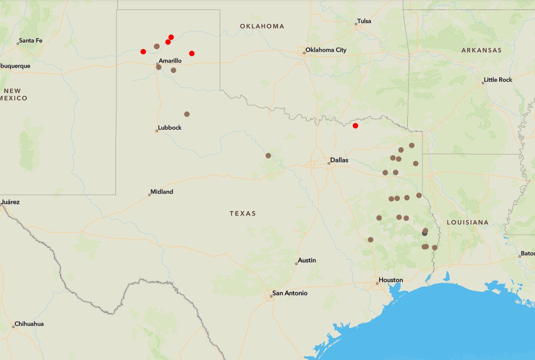 map shows spread of wildfires in texas after nuclear plant evacuated