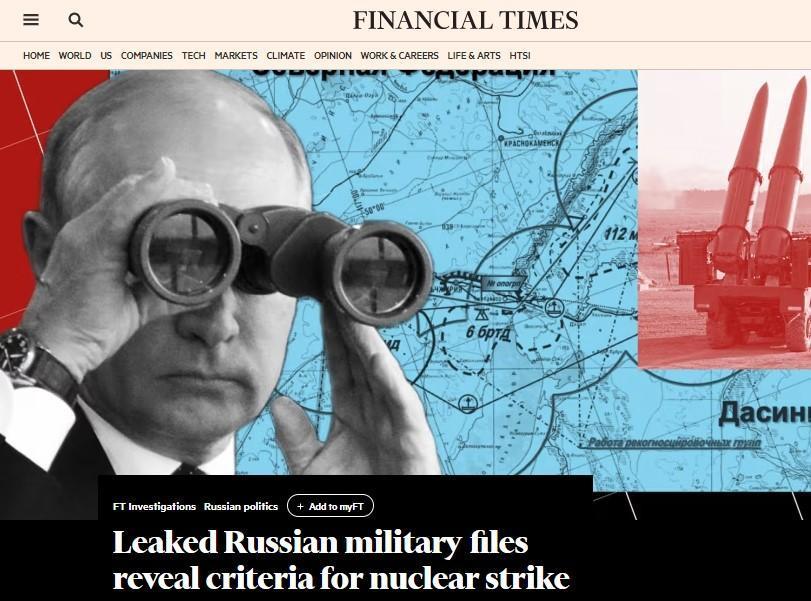 gizli askeri dosyalar sızdırıldı! tek tek sıralanmış: rusya hangi durumlarda nükleer silah kullanacak?