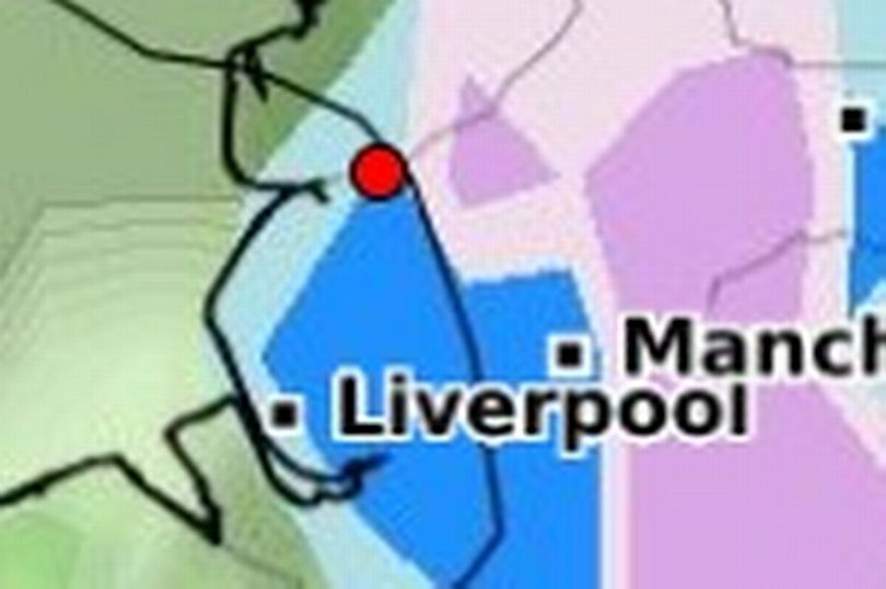 weather maps show snow blitzing lancashire on friday as 'colder arctic air' sweeps in