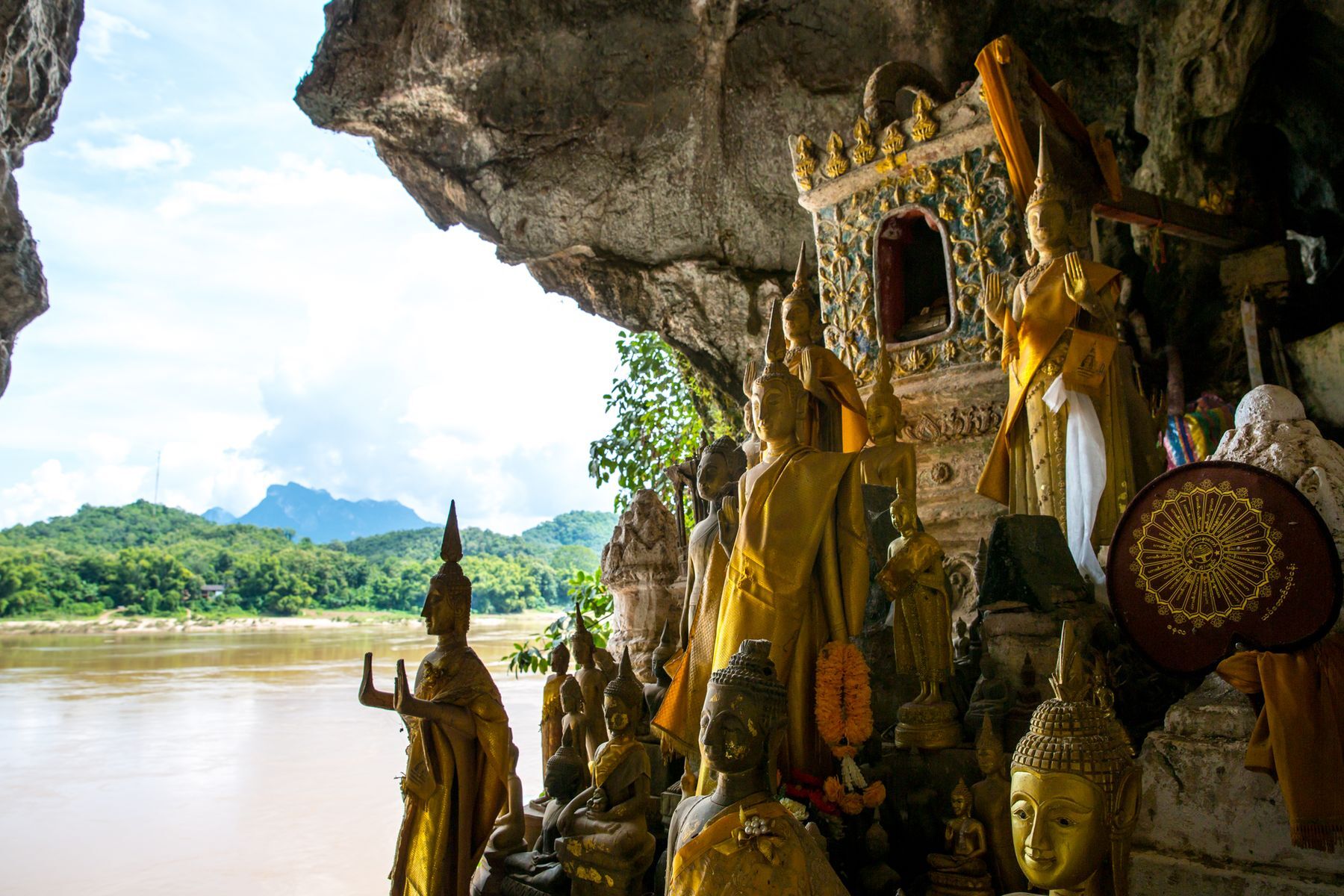 <p>Located in northern Laos, Luang Prabang is a <a href="https://www.lonelyplanet.com/laos/northern-laos/luang-prabang" rel="noreferrer noopener">haven of peace and spirituality</a>. Indeed, this city offers several <a href="https://www.ecotourismlaos.com/index.php/travel-guide/provincial-highlight/190-luang-prabang-province" rel="noreferrer noopener">ecotourist</a> <a href="https://www.ecotourismlaos.com/index.php/travel-guide/provincial-highlight/190-luang-prabang-province" rel="noreferrer noopener">activities</a> that respect its harmonious atmosphere. Travelling on foot, for instance, is not only free, but enables visitors to observe, at their own pace, the fusion of Laos’s traditional urban architecture and that of the city’s colonial era. Luang Prabang’s unique landscape has also earned it a place among <a href="https://whc.unesco.org/en/list/479/" rel="noreferrer noopener">UNESCO’s World Heritage Sites</a>. Finally, about 25 kilometres (15 miles) from the city, you’ll find the <a href="https://www.atlasobscura.com/places/pak-ou-caves" rel="noreferrer noopener">Pak Ou caves</a>, a pilgrimage site housing thousands of Buddha statues. Entry costs only 20,000 kips (<a href="https://exchangerate.guru/lak/usd/20000/" rel="noreferrer noopener">US$1</a>).</p>