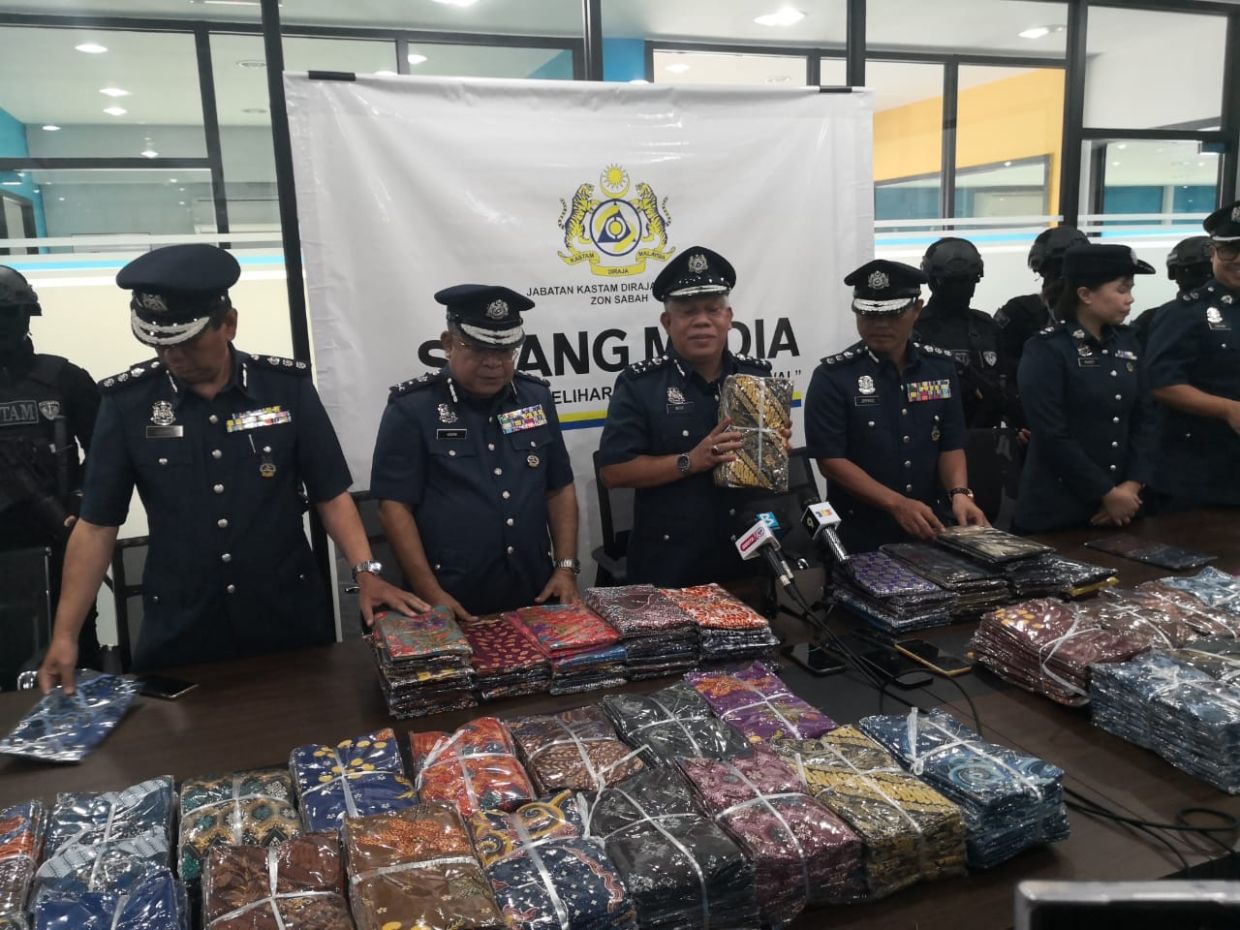 sarong from china worth rm1.6mil seized during raid at sabah condo