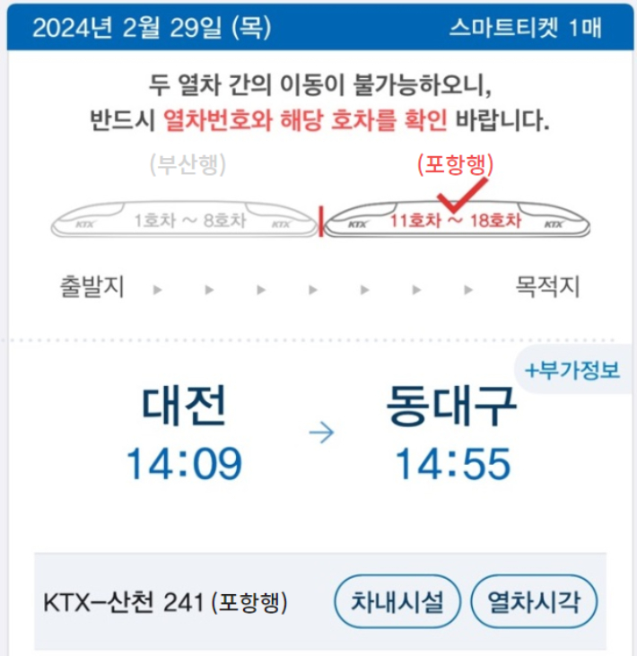 코레일, 복합열차 승차권 표기 개선…'대국민 아이디어' 최우수 제안