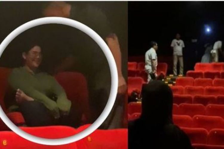 viral video wanita yang diduga kesurupan di bioskop, teriak melengking hingga tertawa-tawa