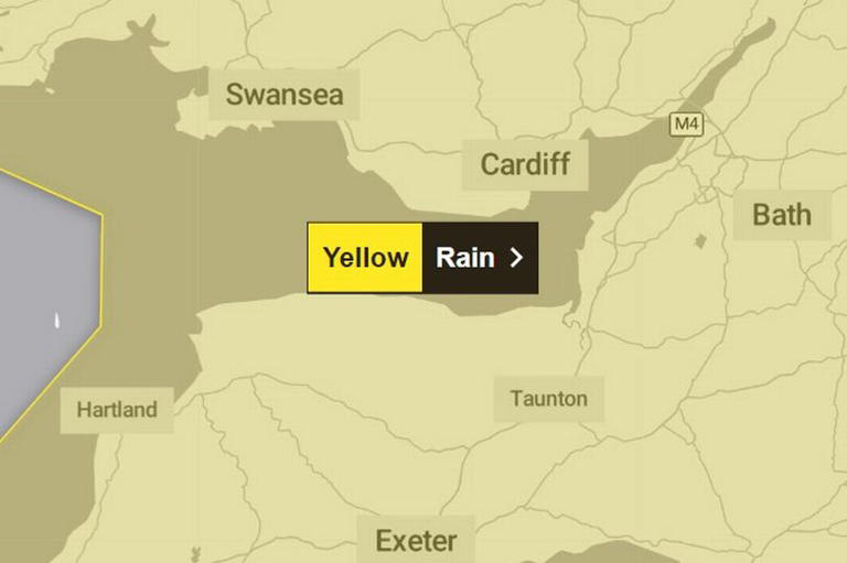 Met Office issues new weather warning for Somerset with heavy rain forecast