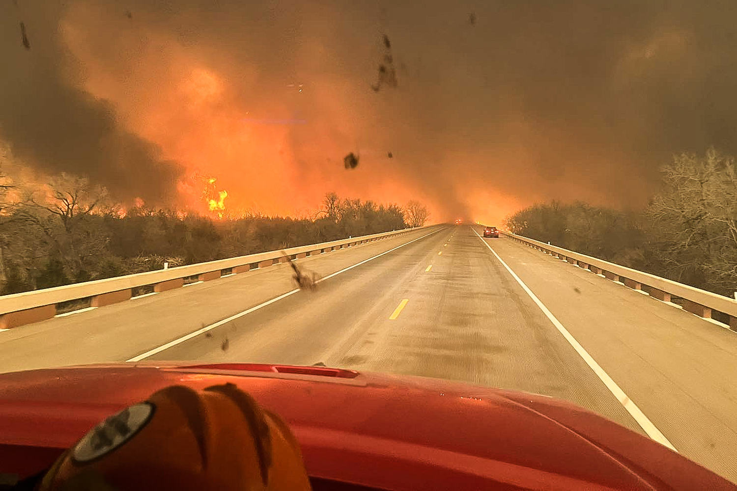 in texas, a powerful combination of dry land and high winds fuels wildfires