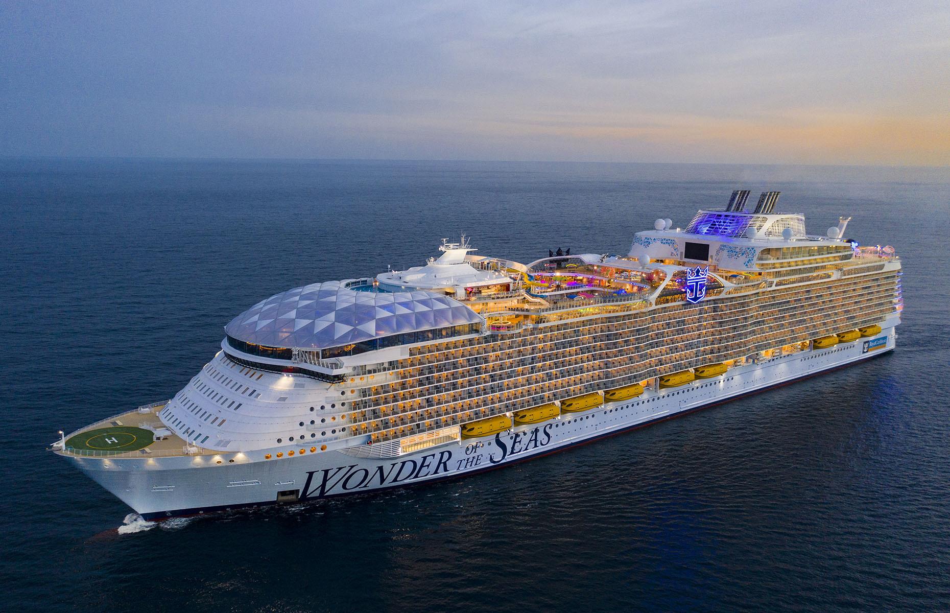 <p>Prior to the launch of <em>Icon of the Seas</em>, Royal Caribbean's fleet already boasted the world's largest cruise ship.</p>  <p><em>Wonder of the Seas</em> (pictured) first set sail in 2022 and is only fractionally shorter than <em>Icon</em>. It can carry a total of 7,084 guests, with an international crew of 2,204 people. The vessel boasts 18 decks, just two fewer than its larger (yet younger) sister.</p>