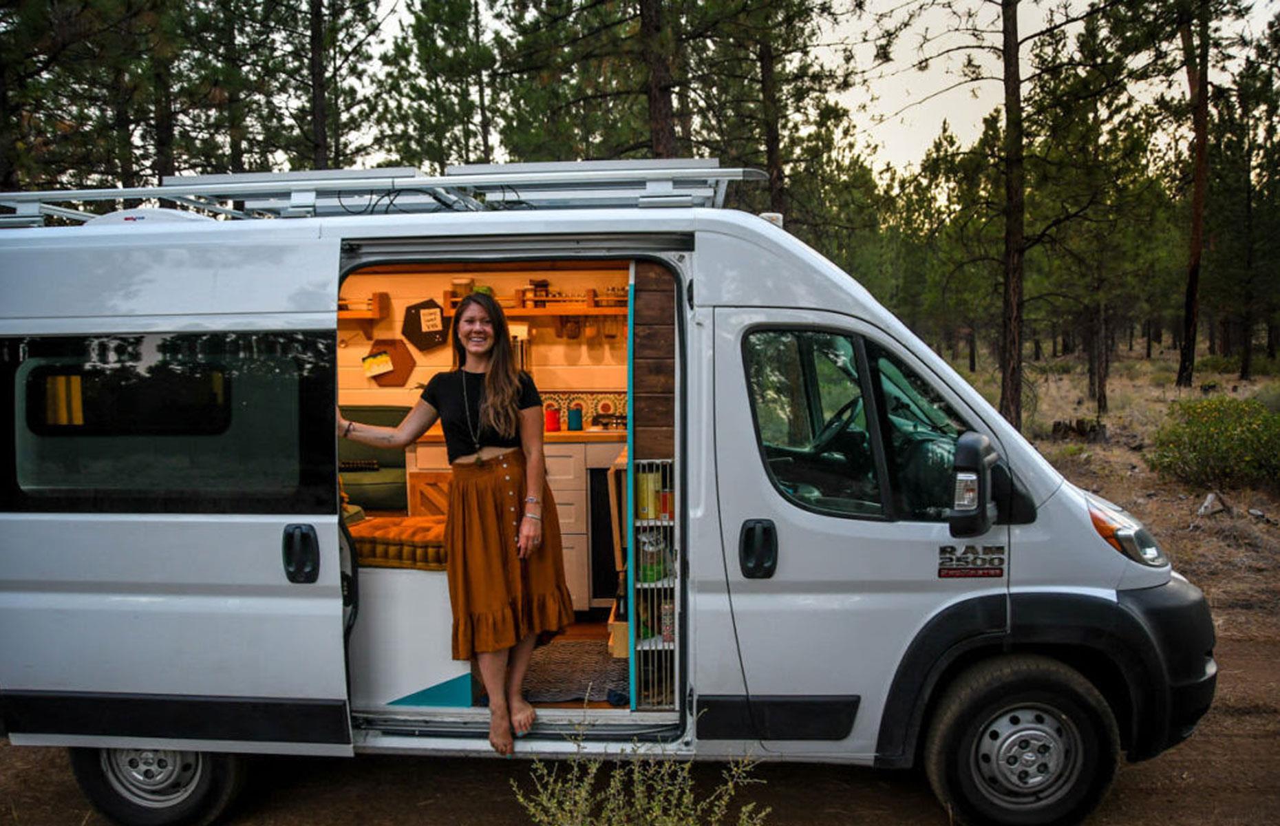 <p>Having converted three vans from scratch, the couple have become professionals at building tiny homes on wheels. Their first van, Vinny, cost just £1,576 ($2,000) with a £788 ($1,000) conversion budget. Although basic, living in Vinny allowed them to fall in love with the idea of taking their home with them wherever they went. A few years later, with a larger budget, they built a dream van named Pearl. However, when starting a family, they realised the short wheelbase would not be big enough when two became three. Cue Lola, their latest vehicle – a Ram ProMaster 3500 extended version that suits the whole family.</p>