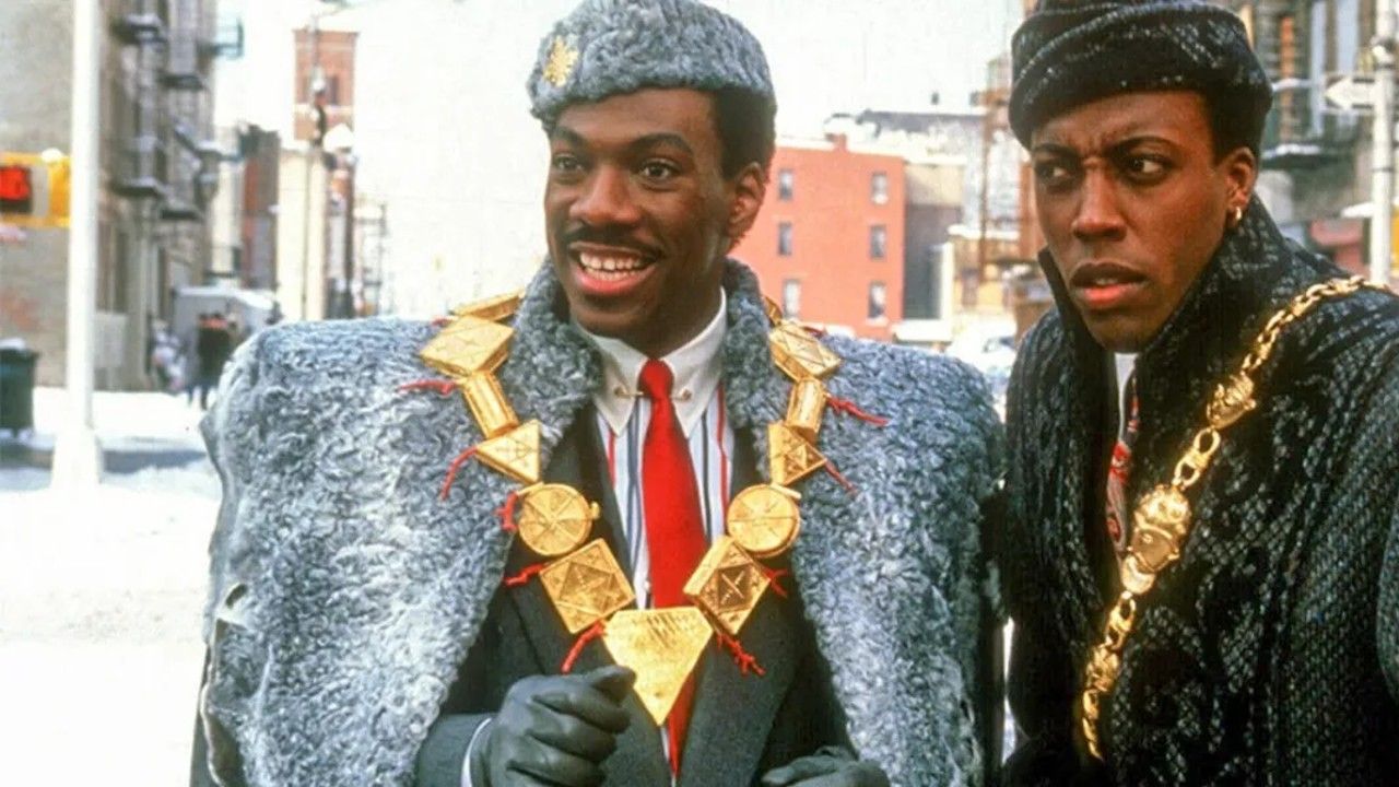 <p>                     In, arguably, his best movie, Eddie Murphy stars in <em>Coming to America</em> as an African prince whose search for true love brings him to Queens in New York City. In addition to his romantic quest, he experiences a crash course in American working-class living while never losing his optimistic glow, although the same cannot be said about his servant and friend, Semi (Arsenio Hall).                   </p>