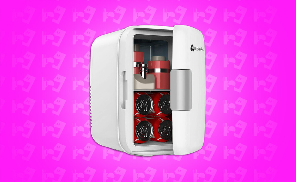 amazon, para esta temporada de calor mantén frescas tus bebidas y alimentos con este mini refrigerador portátil