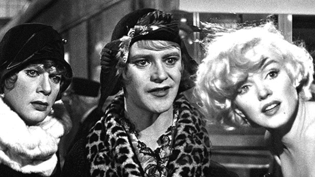 <p>                     In Billy Wilder’s comedy classic, <em>Some Like It Hot</em>, two musicians, played by Tony Curtis and Jack Lemmon, seek a way to hide themselves after witnessing a mob hit. Their solution: pose as women and join an all-female band (including a singer played by Marilyn Monroe), which gives them a unique perspective on the opposite gender.                   </p>