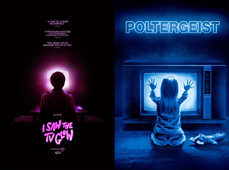 I Saw the TV Glow poster is a stylish twist on classic horror