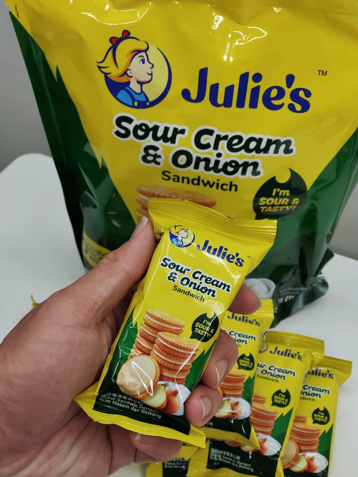 these 2 new julie’s cream sandwich biscuit flavours are crazy (good)!