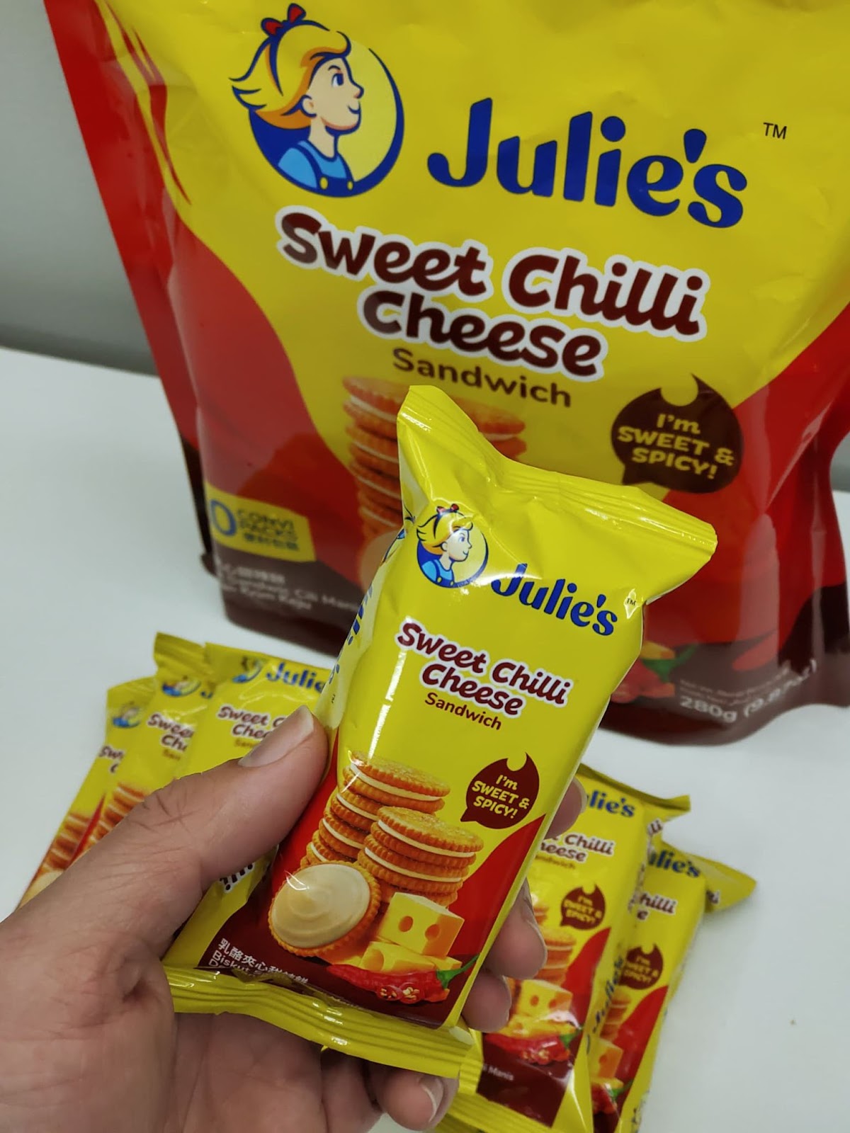 these 2 new julie’s cream sandwich biscuit flavours are crazy (good)!