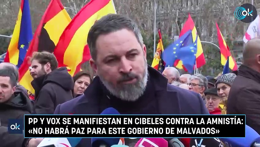 PP Y Vox Se Manifiestan En Cibeles Contra La Amnistía: «No Habrá Paz ...