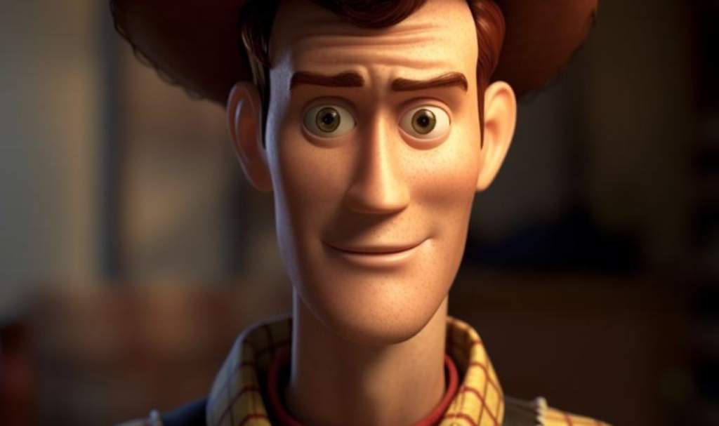 The movie which brought Pixar into the homes of millions upon millions of people. <em>Toy Story</em> was truly transcendent -- from its humor and animation techniques to the wholesome nature of its script. The casting department did a fantastic job in bringing in the perfect voices to man the two main protagonists: Buzz Lightyear (Tim Allen) and Woody (Tom Hanks). A.I. did another fantastic job here in coming up with the human form of Woody. To be fair, Woody technically was already humanlike as a cowboy doll. Still, the recreation does a terrific job of capturing Woody's gigantic eyes, pensive expression, thick eyebrows, and accompanying outfit.