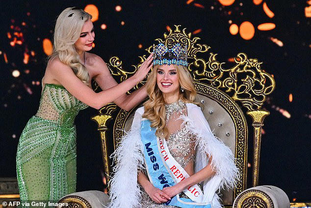 Czech law student Krystyna Pyszková, 23, is crowned Miss World 2024 at
