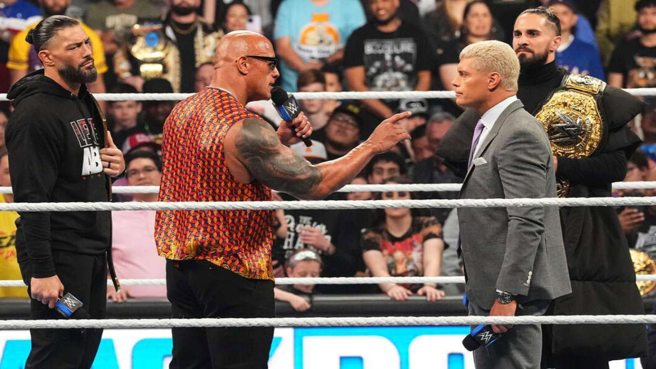 Watch: The Rock Signaled by WWE Crew To Speed Up His SmackDown Promo so ...