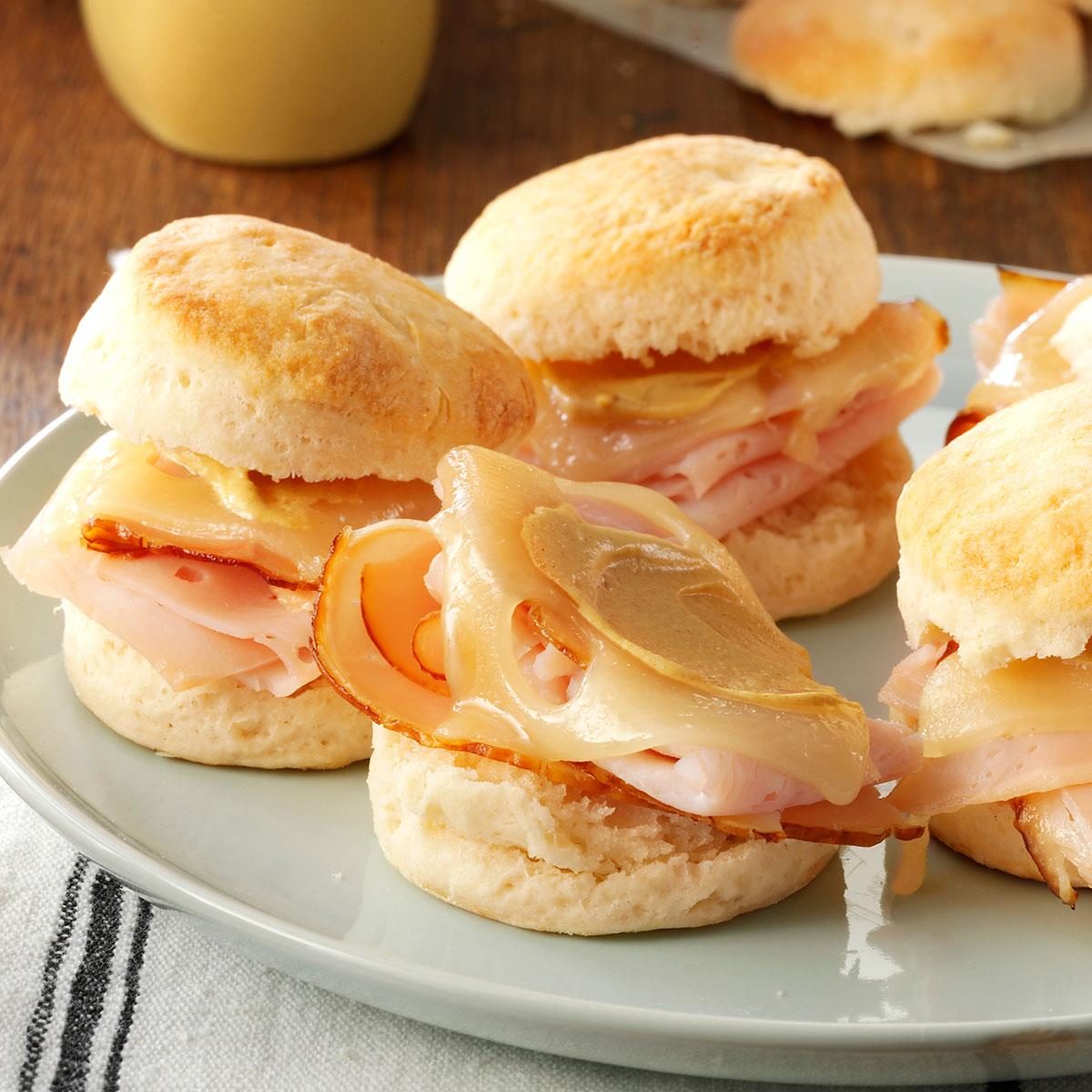 <p>One of my favorite things to whip up in the kitchen is homemade buttermilk biscuits. Simple sandwiches are a wonderful way to showcase these melt-in-your-mouth treats. —Cindy Esposito, Bloomfield, New Jersey</p> <div class="listicle-page__buttons"> <div class="listicle-page__cta-button"><a href='https://www.tasteofhome.com/recipes/turkey-swiss-biscuit-sliders/'>Go to Recipe</a></div> </div>