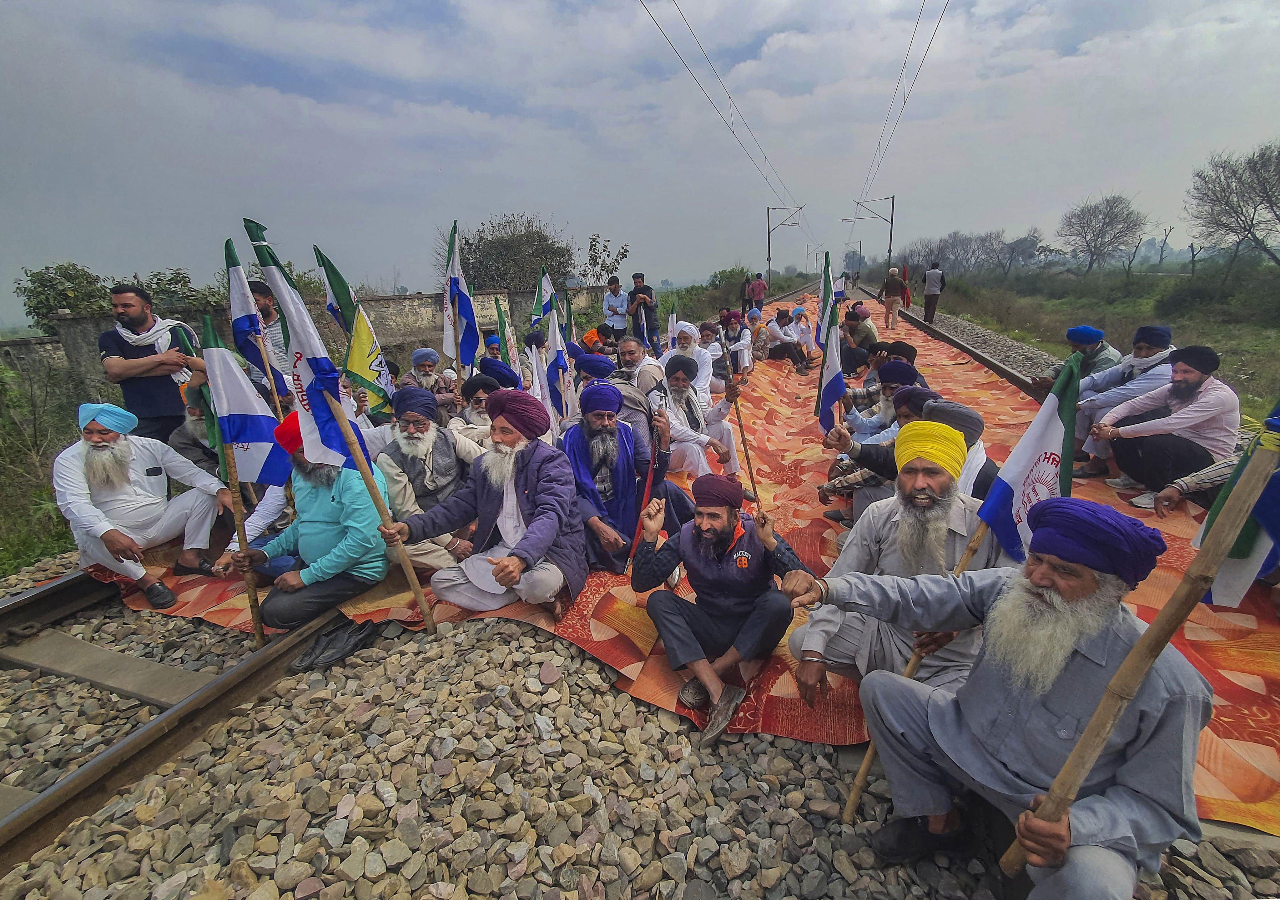 'Rail Roko' Protest: Farmers Squat On Rail Tracks In Punjab