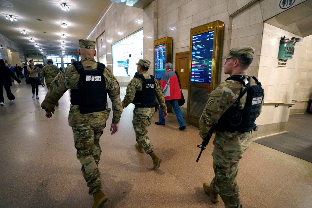 National Guard Deployed Into NYC Subways Won’t Carry Long Guns At Bag ...