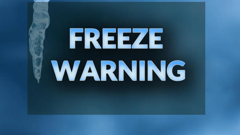 Freeze Warning Issued For Monday 2333